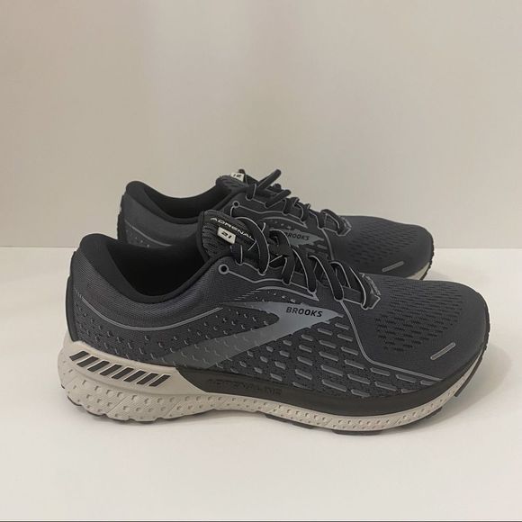 Brooks Other - Brooks Adrenaline GTS 21 Mens Running Shoes Blackened Pearl Black Grey Size 9 4E